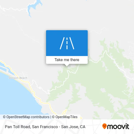 Pan Toll Road map