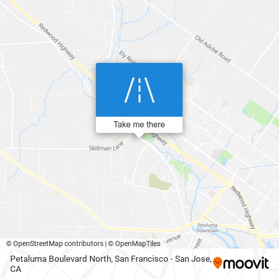 Mapa de Petaluma Boulevard North