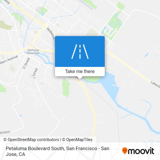 Petaluma Boulevard South map