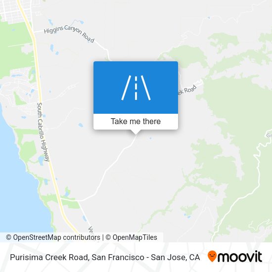 Purisima Creek Road map