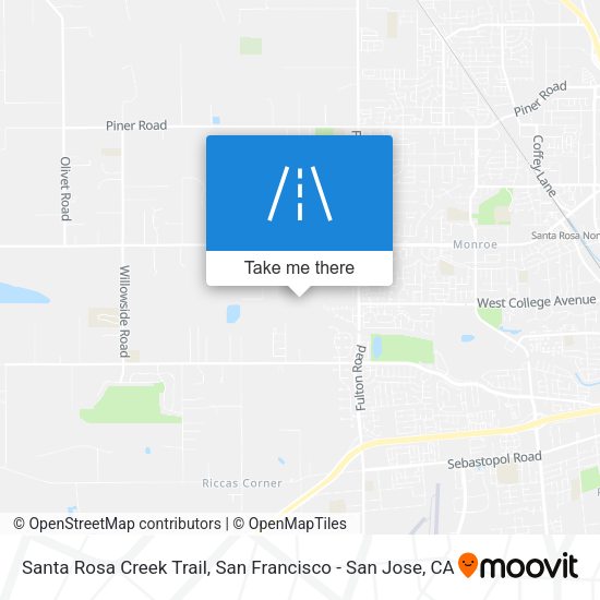Mapa de Santa Rosa Creek Trail