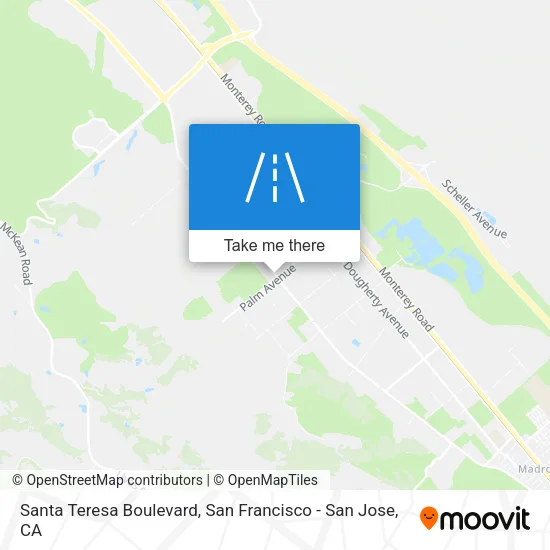 Santa Teresa Boulevard map