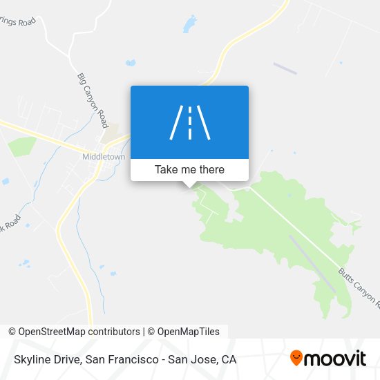 Mapa de Skyline Drive
