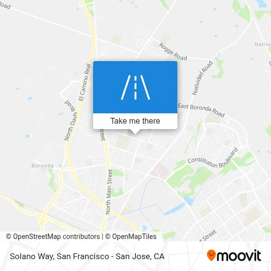 Solano Way map
