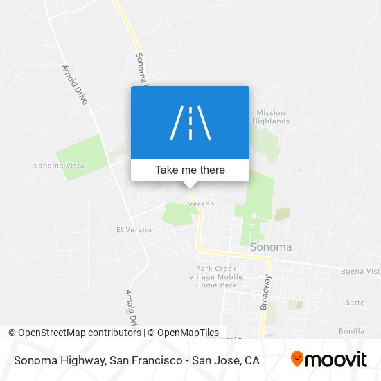 Mapa de Sonoma Highway