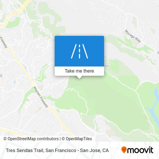 Tres Sendas Trail map