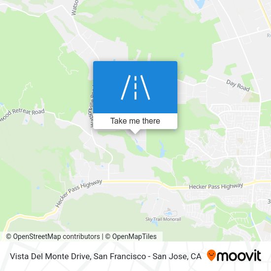 Vista Del Monte Drive map