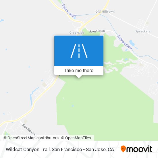 Mapa de Wildcat Canyon Trail