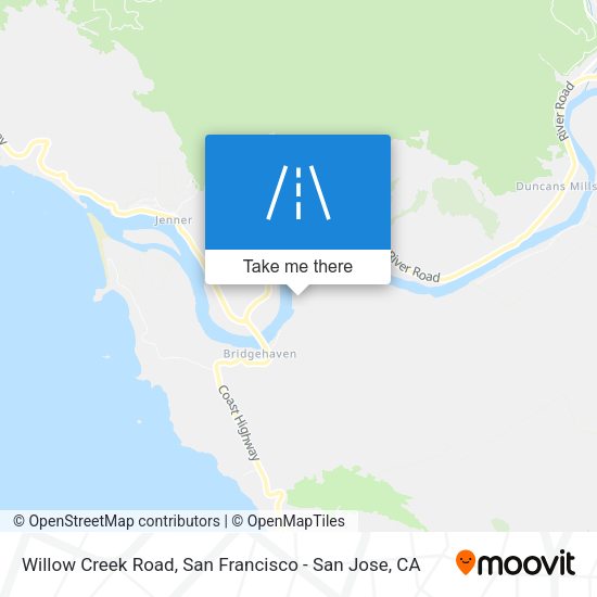 Willow Creek Road map