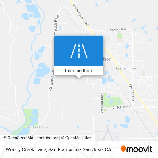 Mapa de Woody Creek Lane