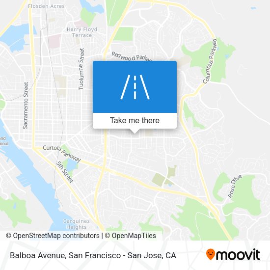 Mapa de Balboa Avenue