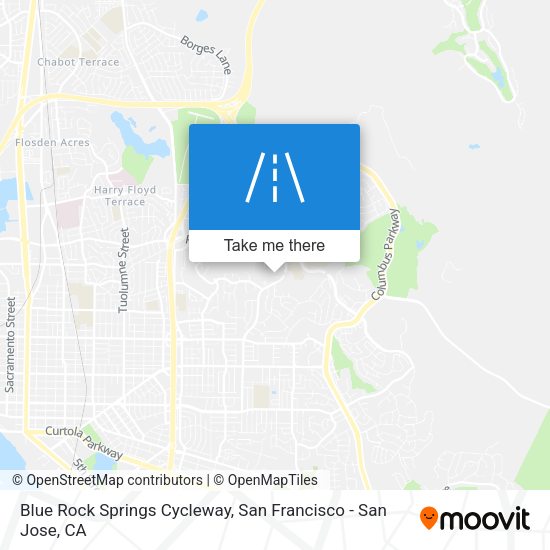 Blue Rock Springs Cycleway map
