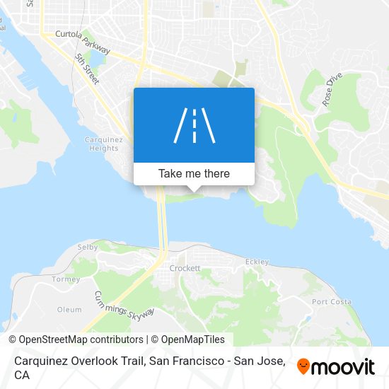 Carquinez Overlook Trail map