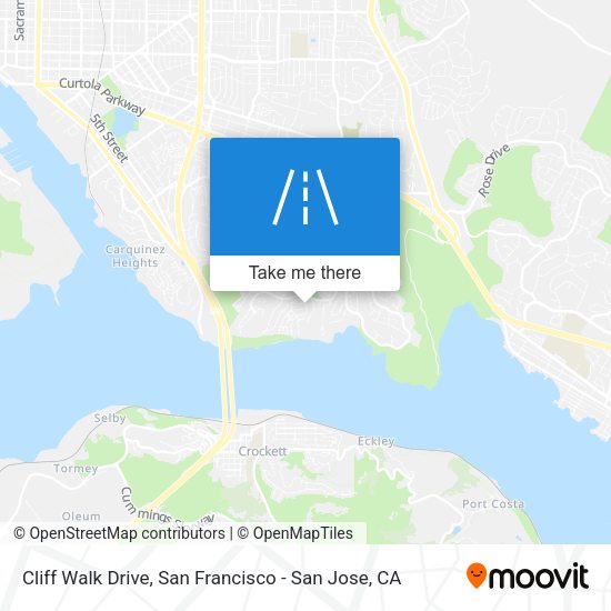 Mapa de Cliff Walk Drive