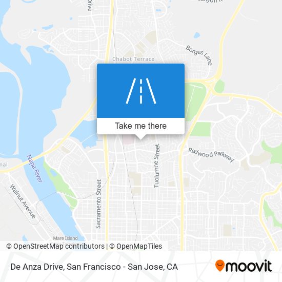 De Anza Drive map