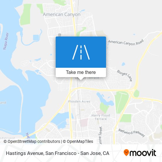 Mapa de Hastings Avenue