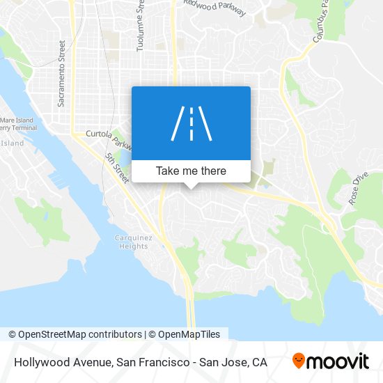 Hollywood Avenue map