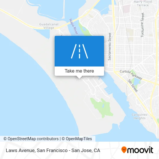 Laws Avenue map