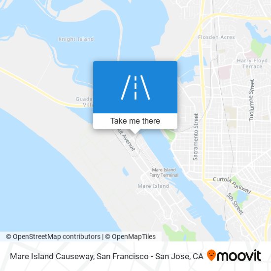 Mare Island Causeway map