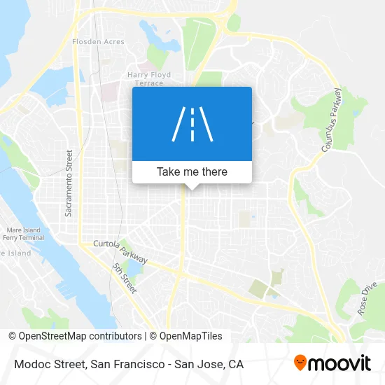 Modoc Street map