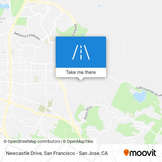 Newcastle Drive map