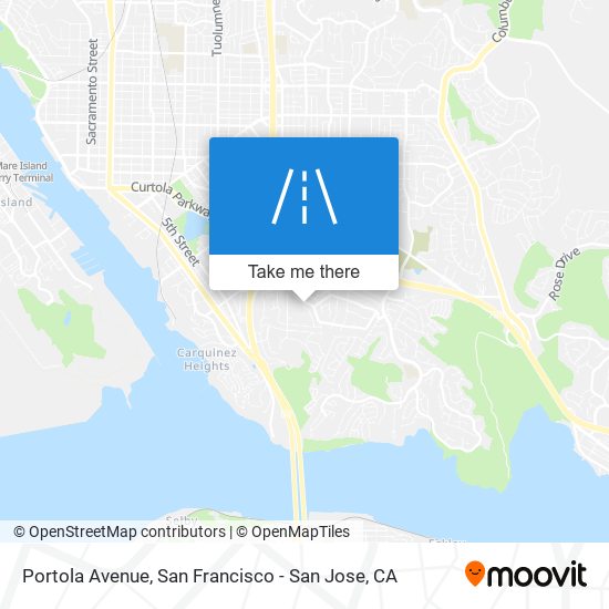 Portola Avenue map