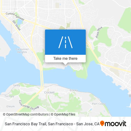 Mapa de San Francisco Bay Trail