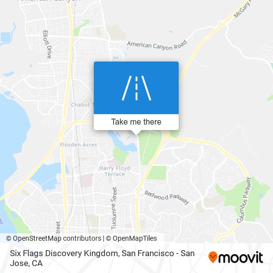 Mapa de Six Flags Discovery Kingdom