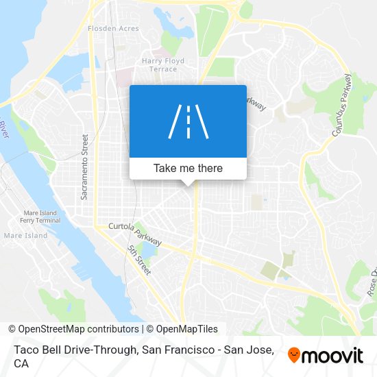 Mapa de Taco Bell Drive-Through