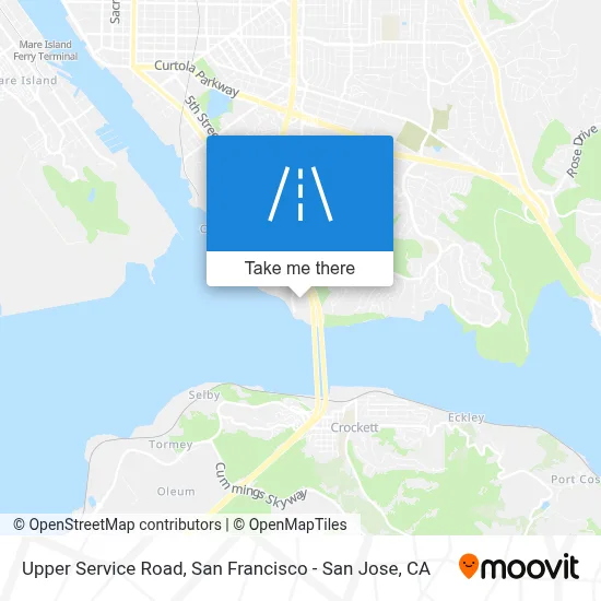 Upper Service Road map