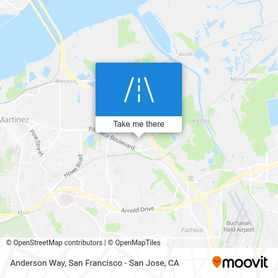 Anderson Way map