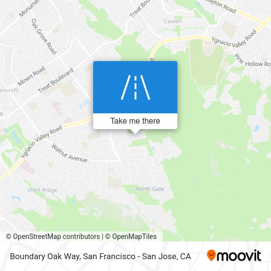 Mapa de Boundary Oak Way