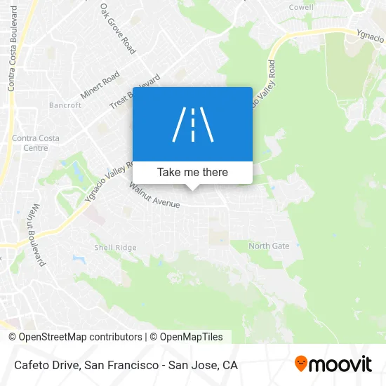 Cafeto Drive map