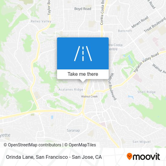 Mapa de Orinda Lane