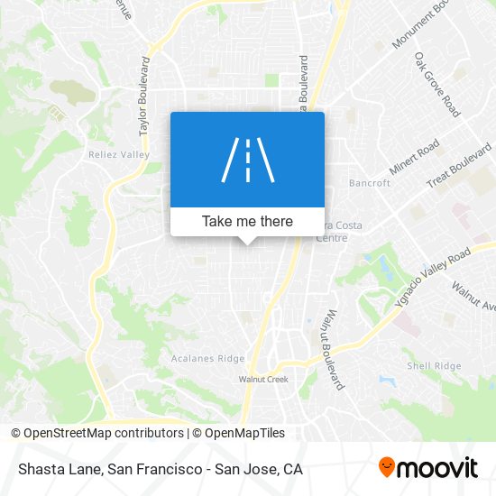 Shasta Lane map