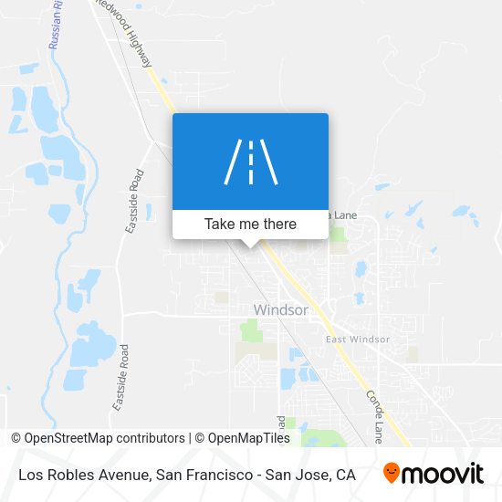 Los Robles Avenue map