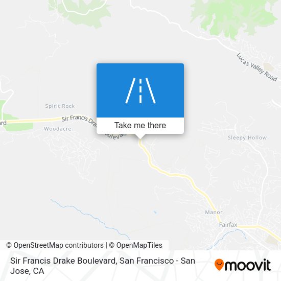 Sir Francis Drake Boulevard map