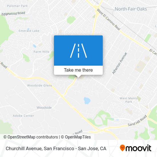 Mapa de Churchill Avenue