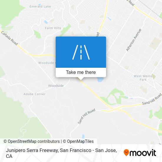 Junipero Serra Freeway map