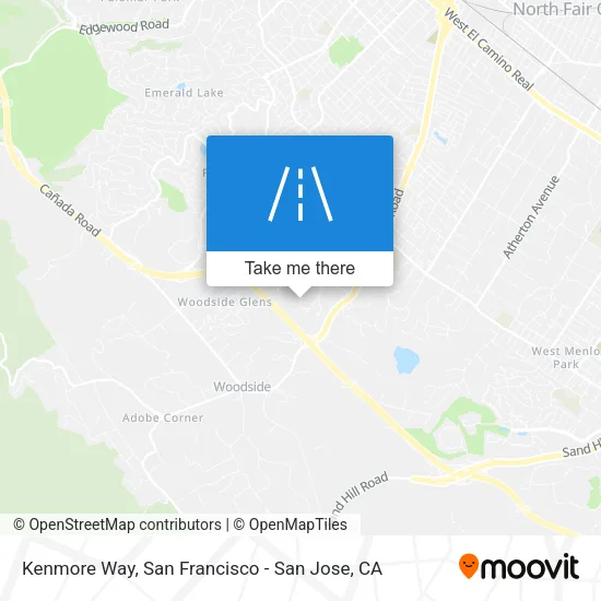 Kenmore Way map
