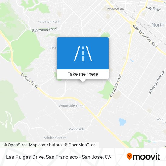 Las Pulgas Drive map