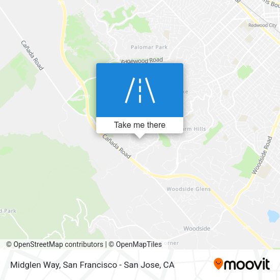 Midglen Way map