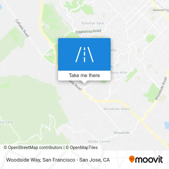 Woodside Way map
