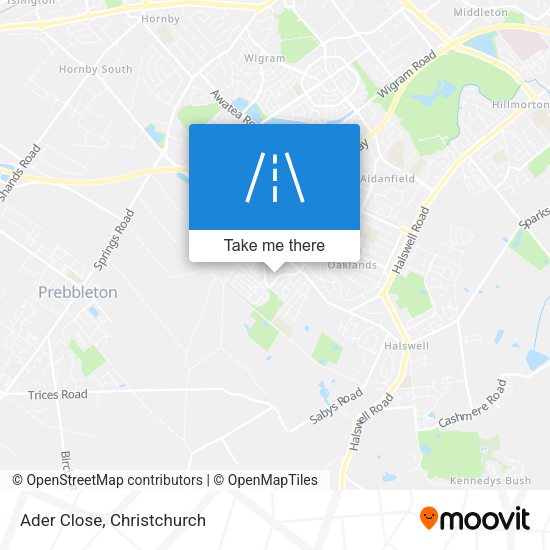 Ader Close map