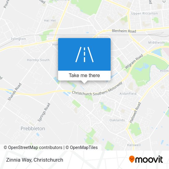 Zinnia Way map