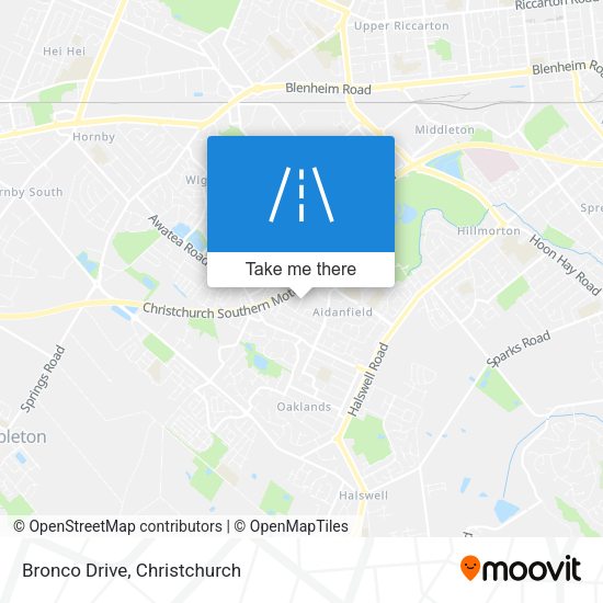 Bronco Drive map