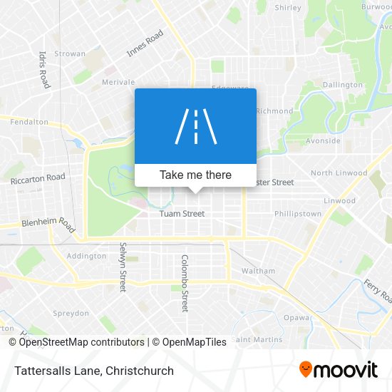 Tattersalls Lane map