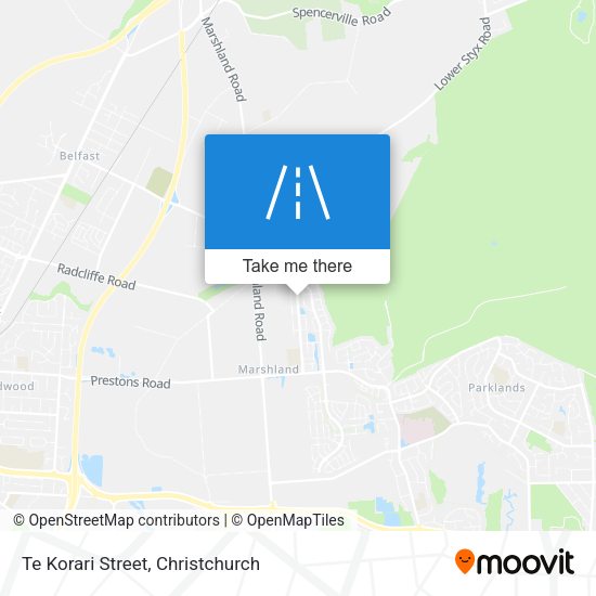 Te Korari Street map