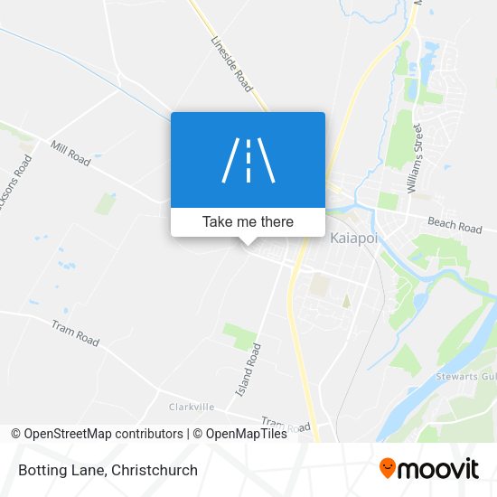 Botting Lane map