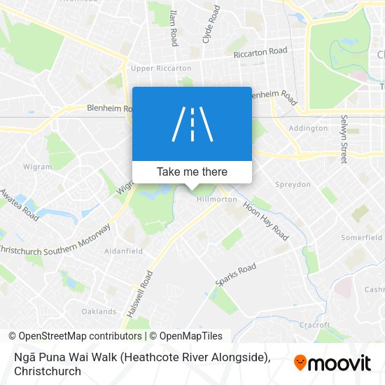Ngā Puna Wai Walk (Heathcote River Alongside) map